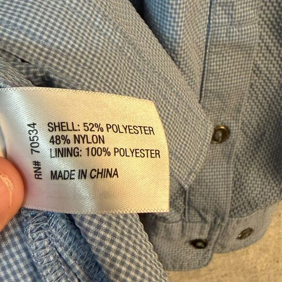 Orvis Vented Fishing Shirt Mens Large 4A38 Roll Up Sleeves Blue Outdoor Hiking - Picture 6 of 15